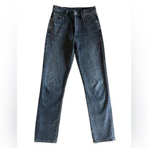 GOLDSIGN High-Rise Straight-Leg Jeans Designer Denim W3371 Sz 23 Made in CA, USA